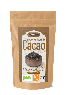 Eclats de fèves de cacao crus - 125g