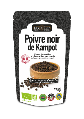 Poivre noir de Kampot BIO & EQUITABLE (sachet 100g)